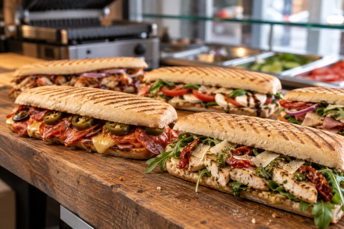 Gegrilde panini's van Broodje Broens in Einighausen